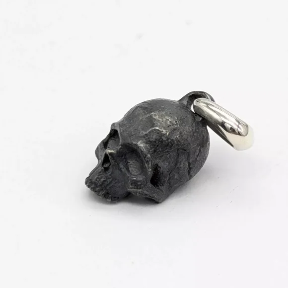 David Yurman Sterling Silver Skull Pendant Charm